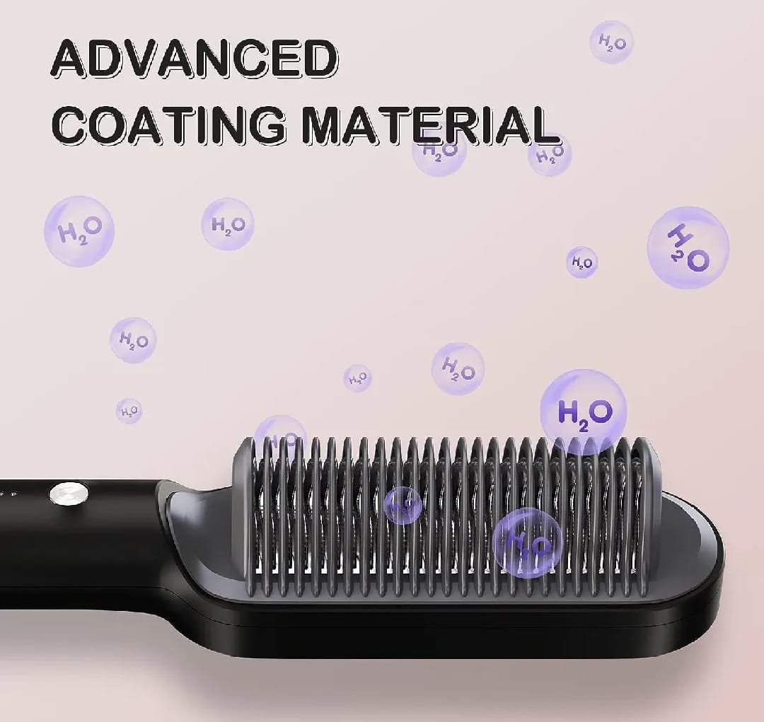 2 in 1 Hair Straightener and Curler -Professional Hair Straightener Brush and Comb for Salon-Quality Results - Hair Style Accessories for Girls